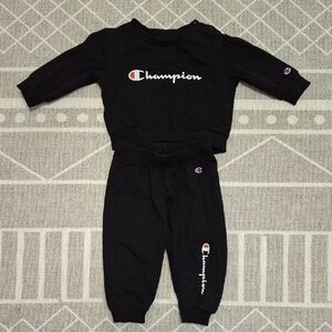 Champion Kids Black Crewneck Sweatsuit Set